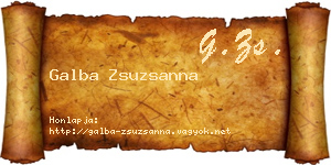 Galba Zsuzsanna névjegykártya
